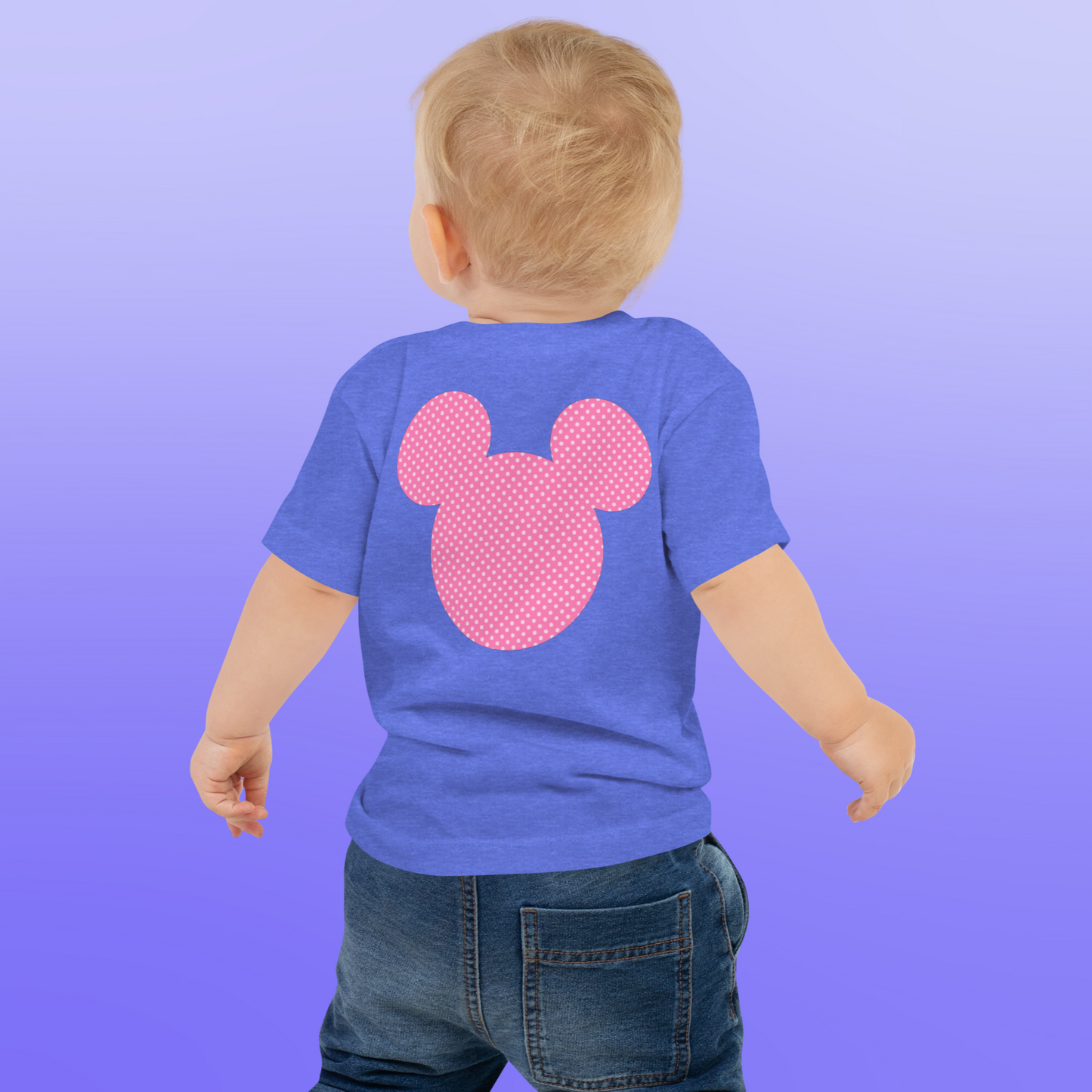 Designer Minnie-Mouse Baby Jersey Short Sleeve Tee | Available in Multiple Colors | Design on Front & Back