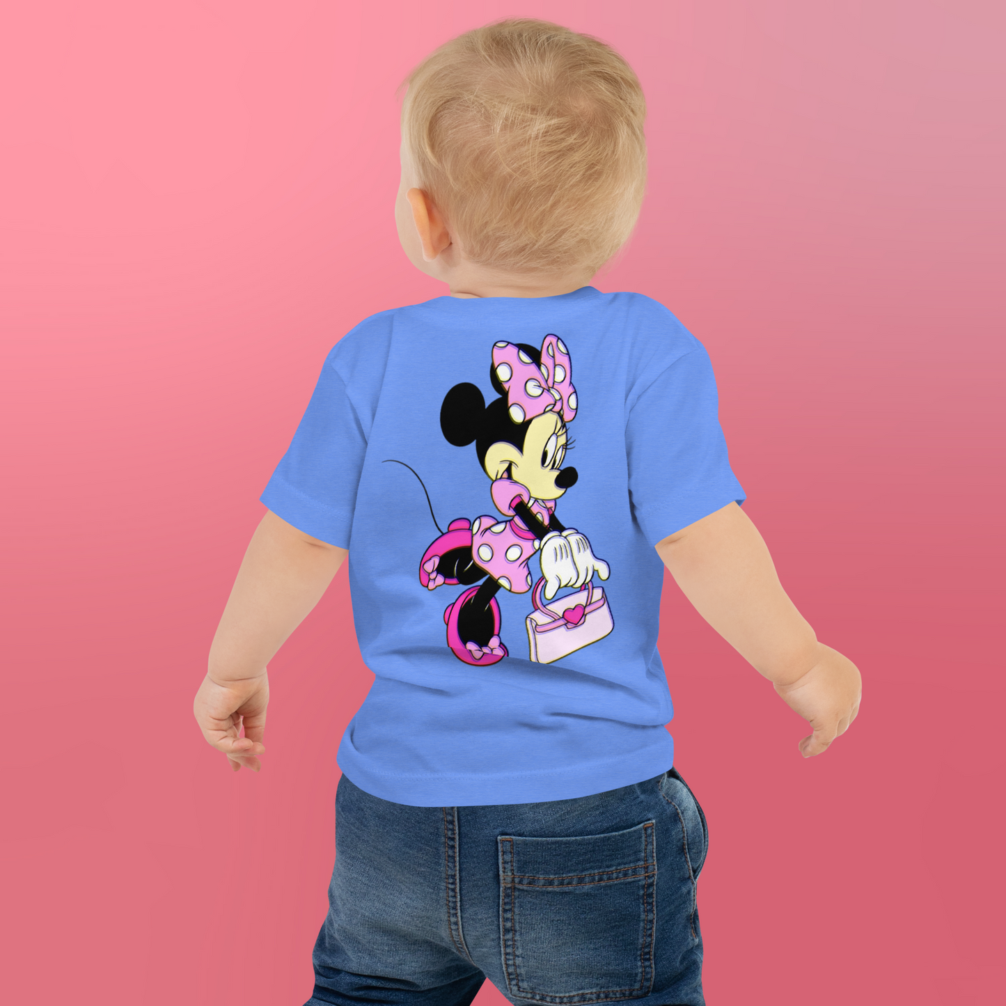 Designer Minnie-Mouse Baby Jersey Short Sleeve Tee | Available in Multiple Colors | Design on Front & Back