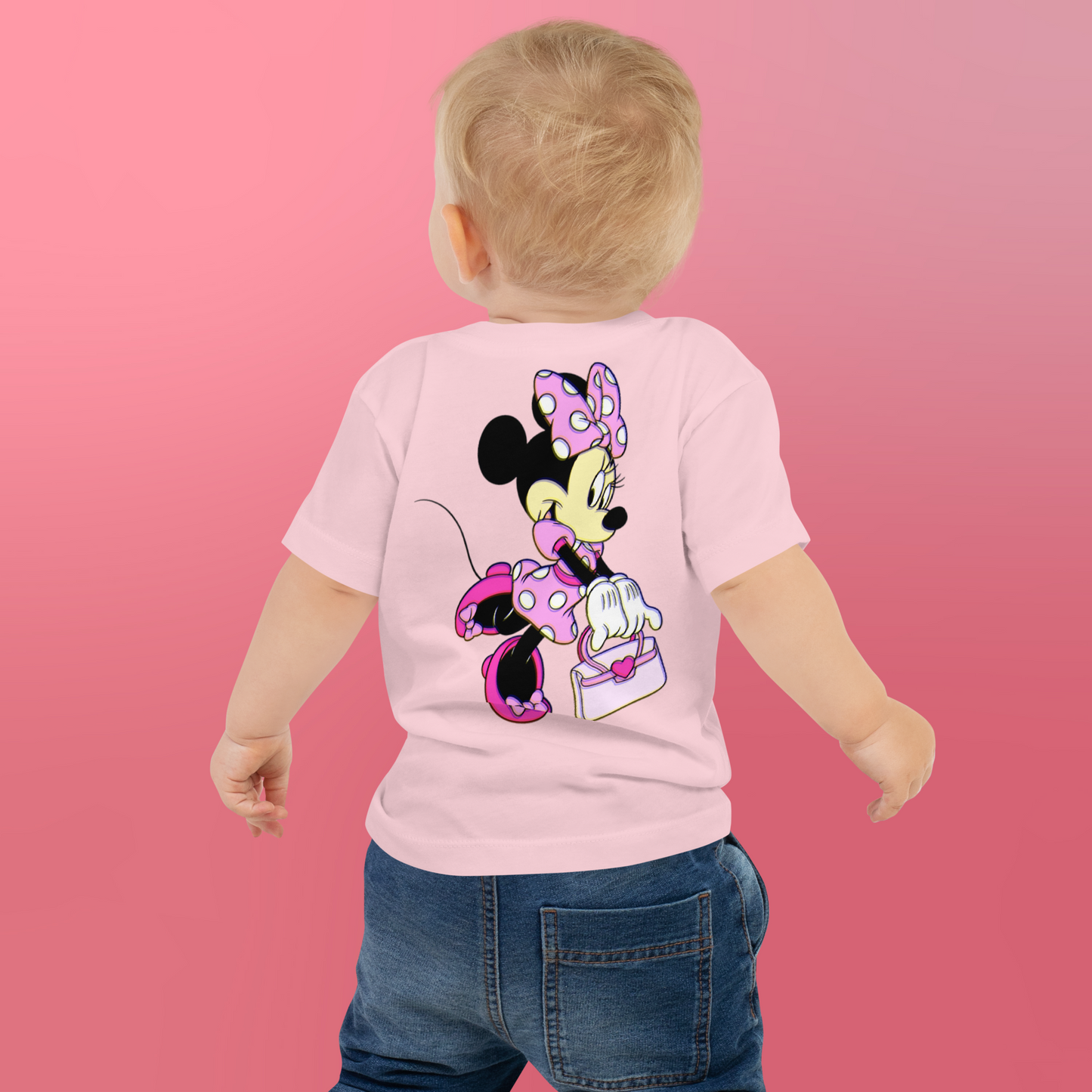 Designer Minnie-Mouse Baby Jersey Short Sleeve Tee | Available in Multiple Colors | Design on Front & Back