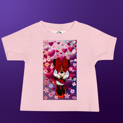 Designer Minnie-Mouse Baby Jersey Short Sleeve Tee | Available in Multiple Colors | Design on Front & Back