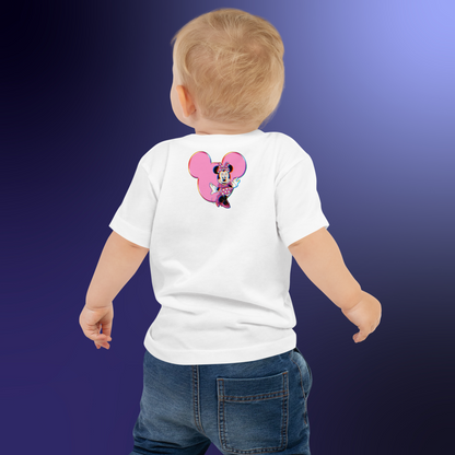 Designer Minnie-Mouse Baby Jersey Short Sleeve Tee | Available in Multiple Colors | Design on Front & Back