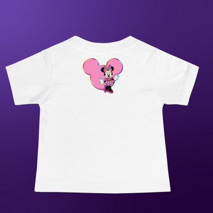 Designer Minnie-Mouse Baby Jersey Short Sleeve Tee | Available in Multiple Colors | Design on Front & Back