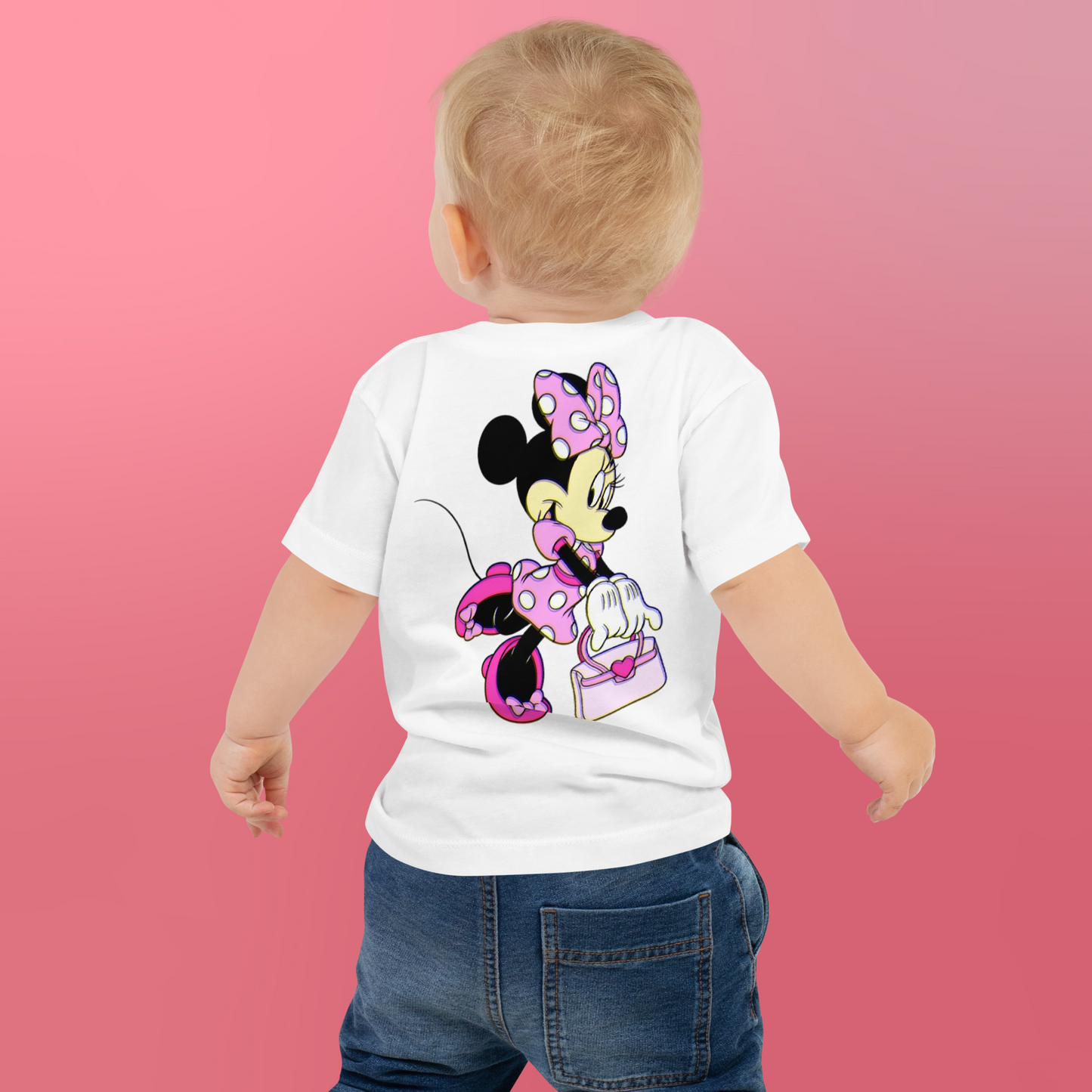 Designer Minnie-Mouse Baby Jersey Short Sleeve Tee | Available in Multiple Colors | Design on Front & Back