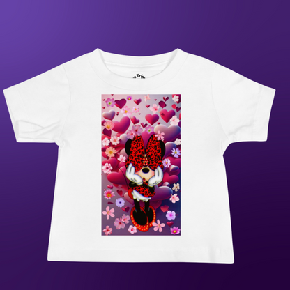 Designer Minnie-Mouse Baby Jersey Short Sleeve Tee | Available in Multiple Colors | Design on Front & Back