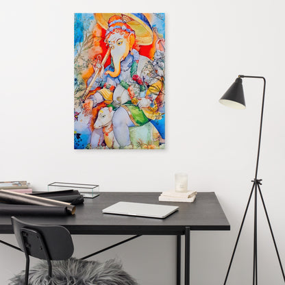 Ganesh Riding Mushak Raj Large Canvas | Limited Edition Design