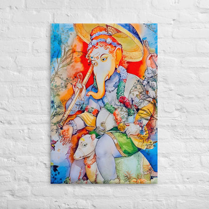 Ganesh Riding Mushak Raj Large Canvas | Limited Edition Design