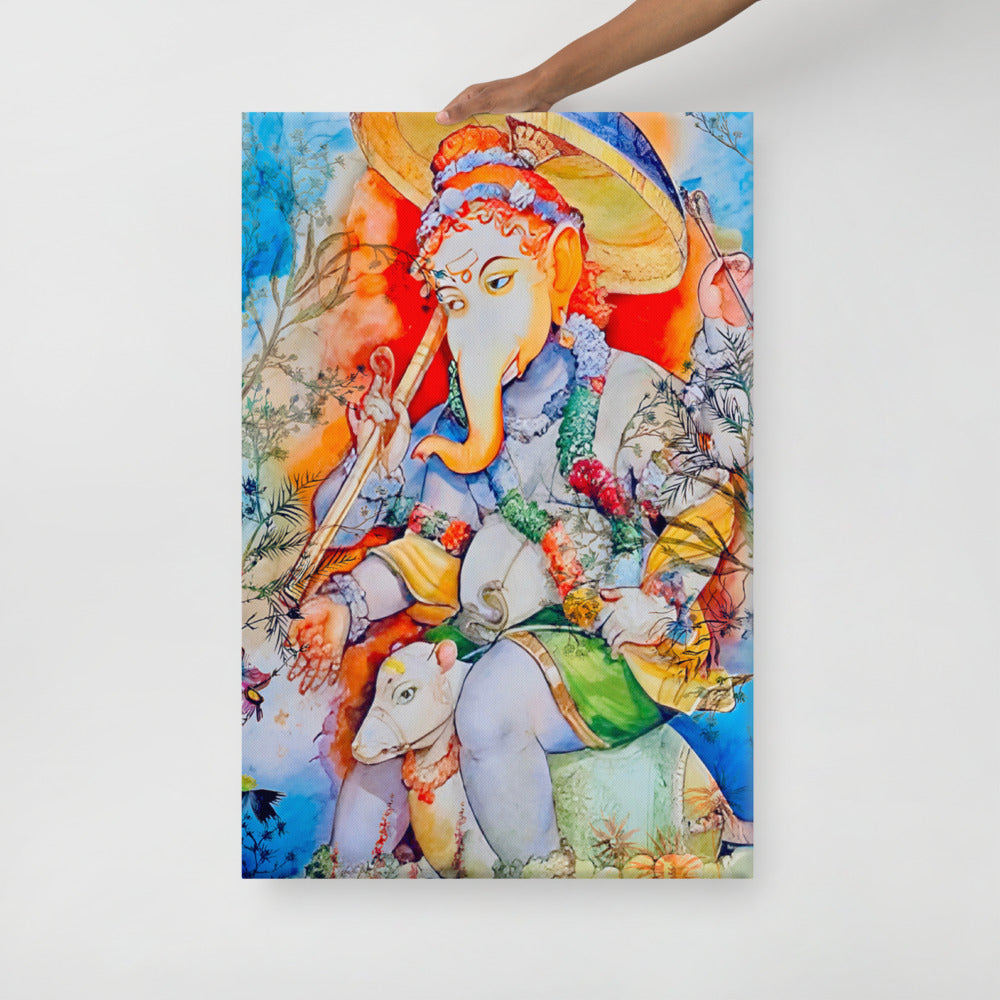 Ganesh Riding Mushak Raj Large Canvas | Limited Edition Design