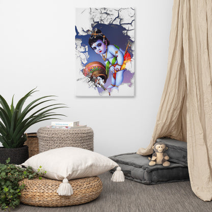 Baby Krishna Large Canvas | Limited Edition Design