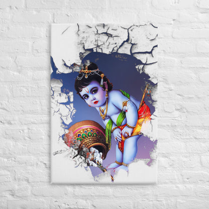 Baby Krishna Large Canvas | Limited Edition Design