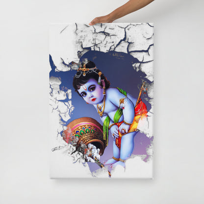 Baby Krishna Large Canvas | Limited Edition Design