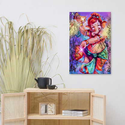 Ganesh Dancing Large Canvas | Limited Edition Design