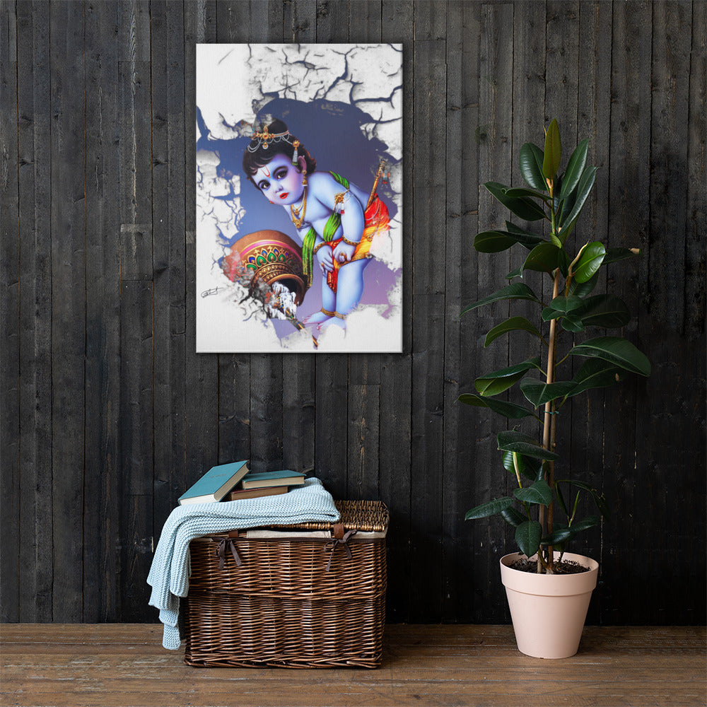 Baby Krishna Large Canvas | Limited Edition Design