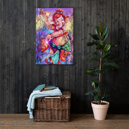 Ganesh Dancing Large Canvas | Limited Edition Design