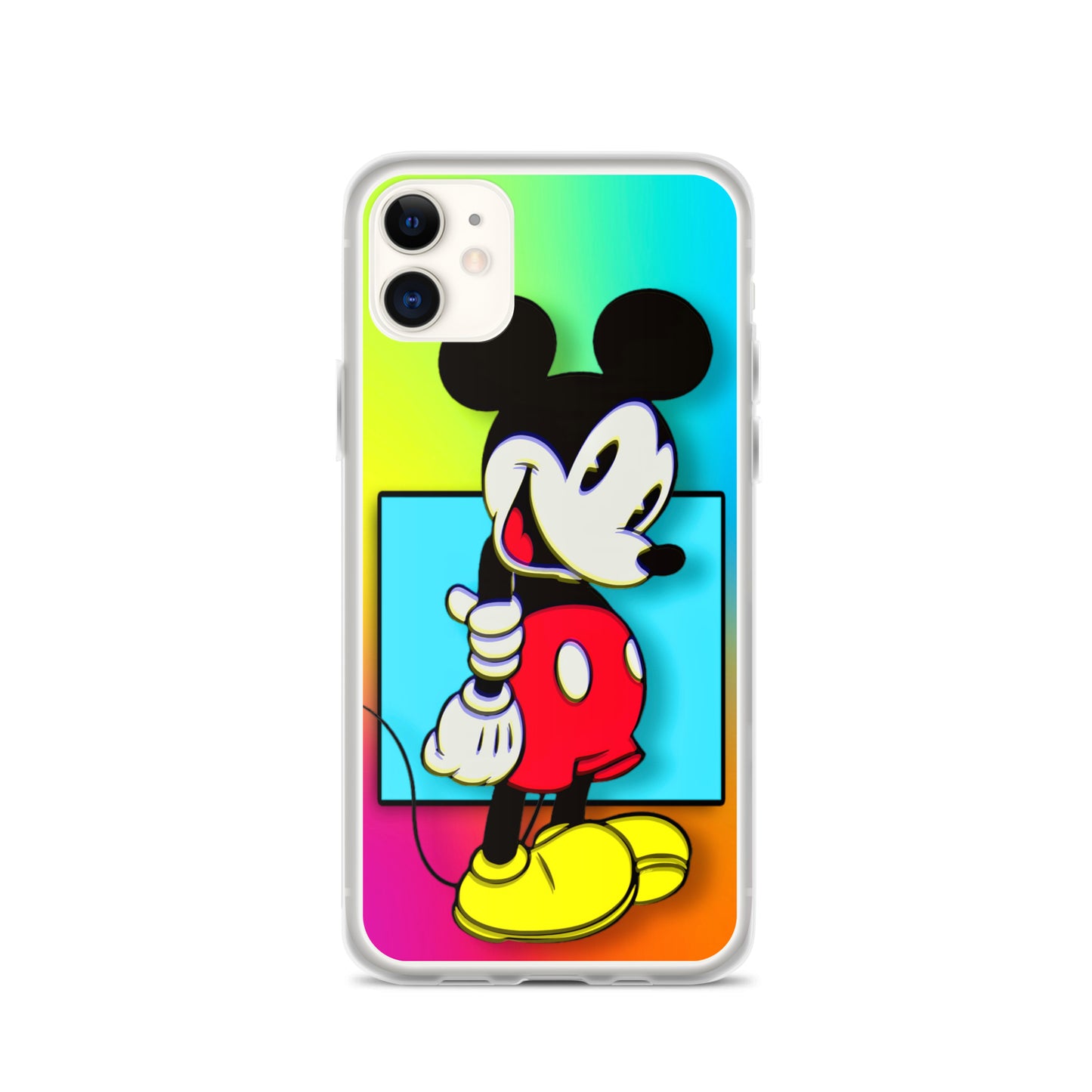 Designer Mickey-Mouse iPhone® Clear Case | Available for most iPhone® models | Wireless Charging Compatible