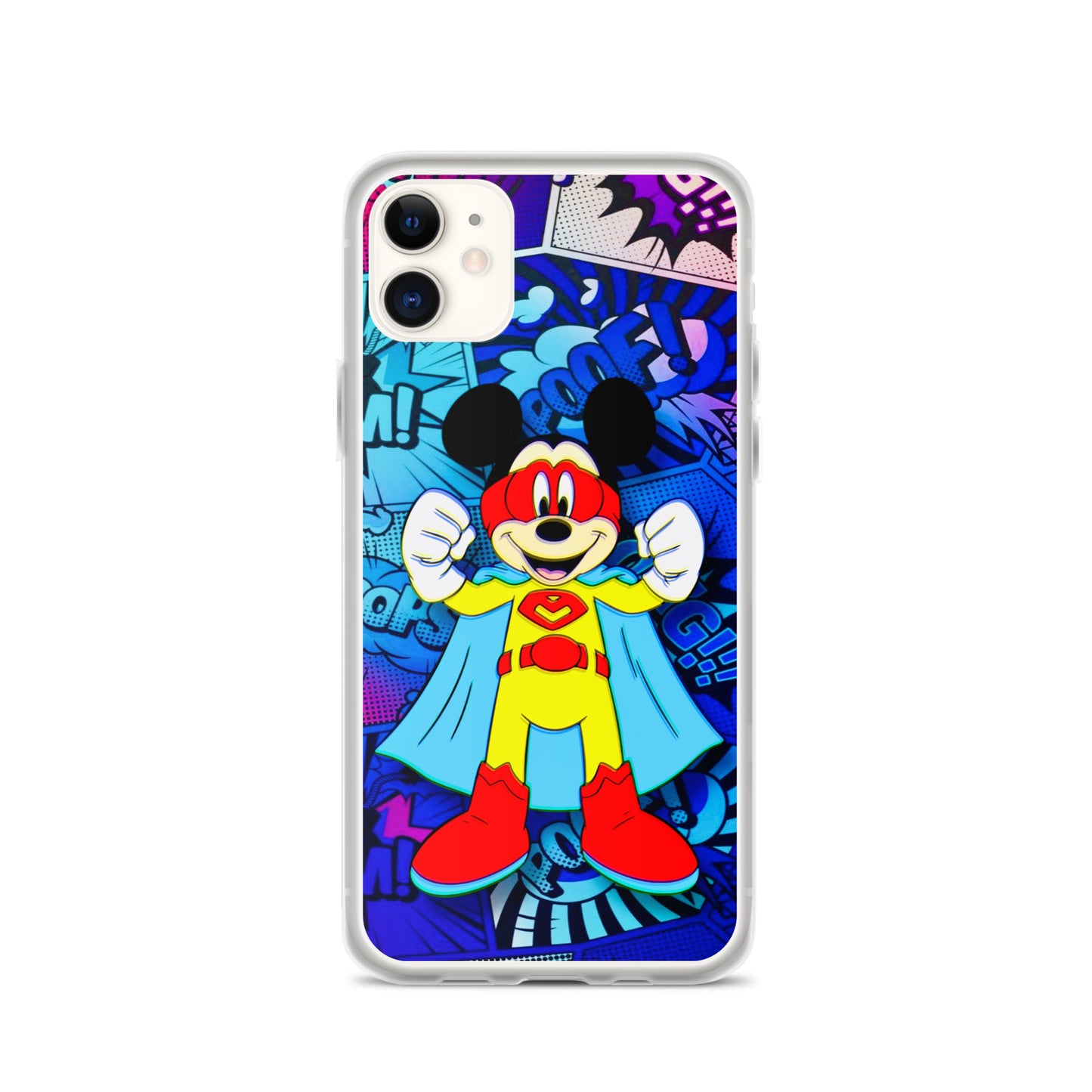 Designer Mickey-Mouse iPhone® Clear Case | Available for most iPhone® models | Wireless Charging Compatible