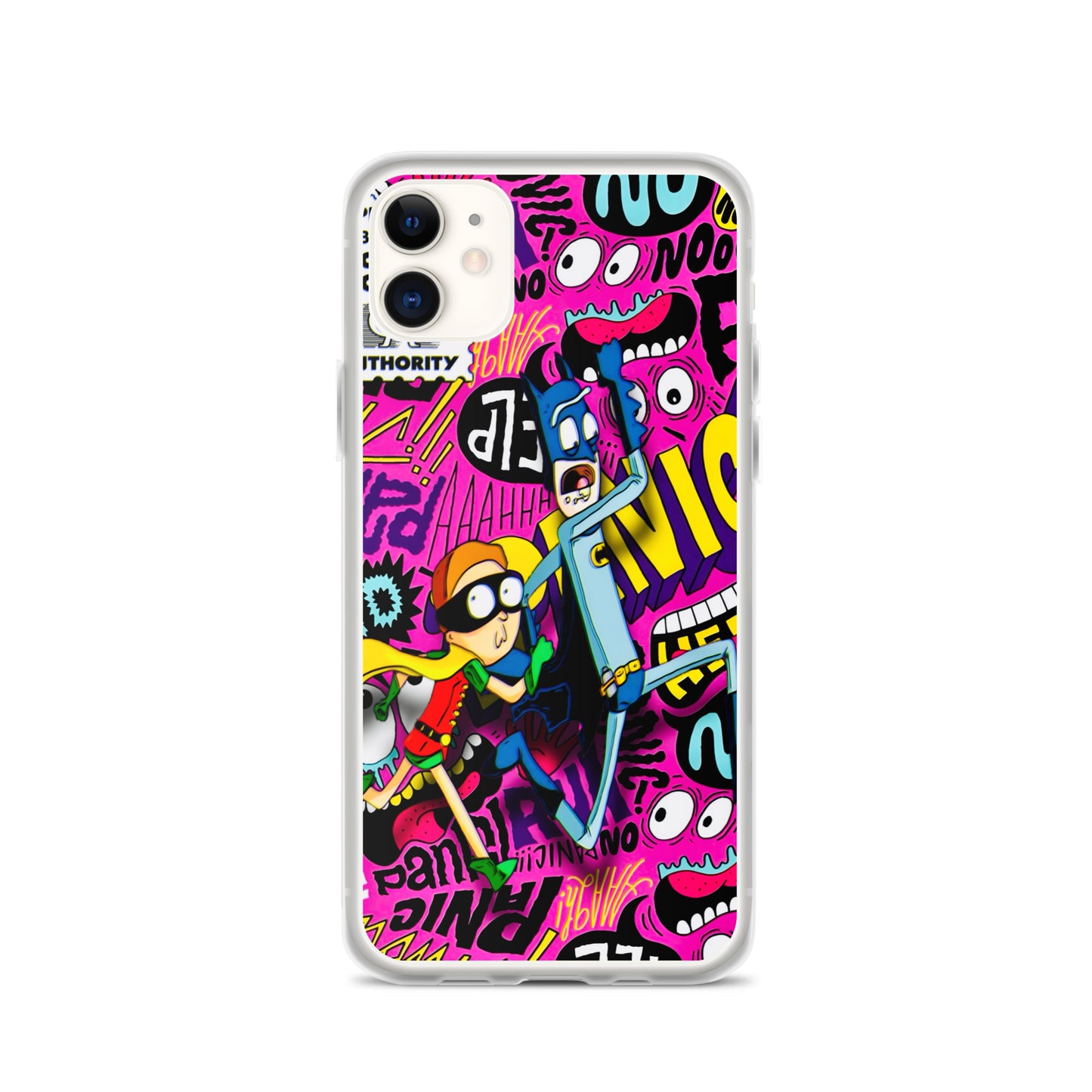 Designer Rick and Morty iPhone® Clear Case | Available for most iPhone® models | Wireless Charging Compatible