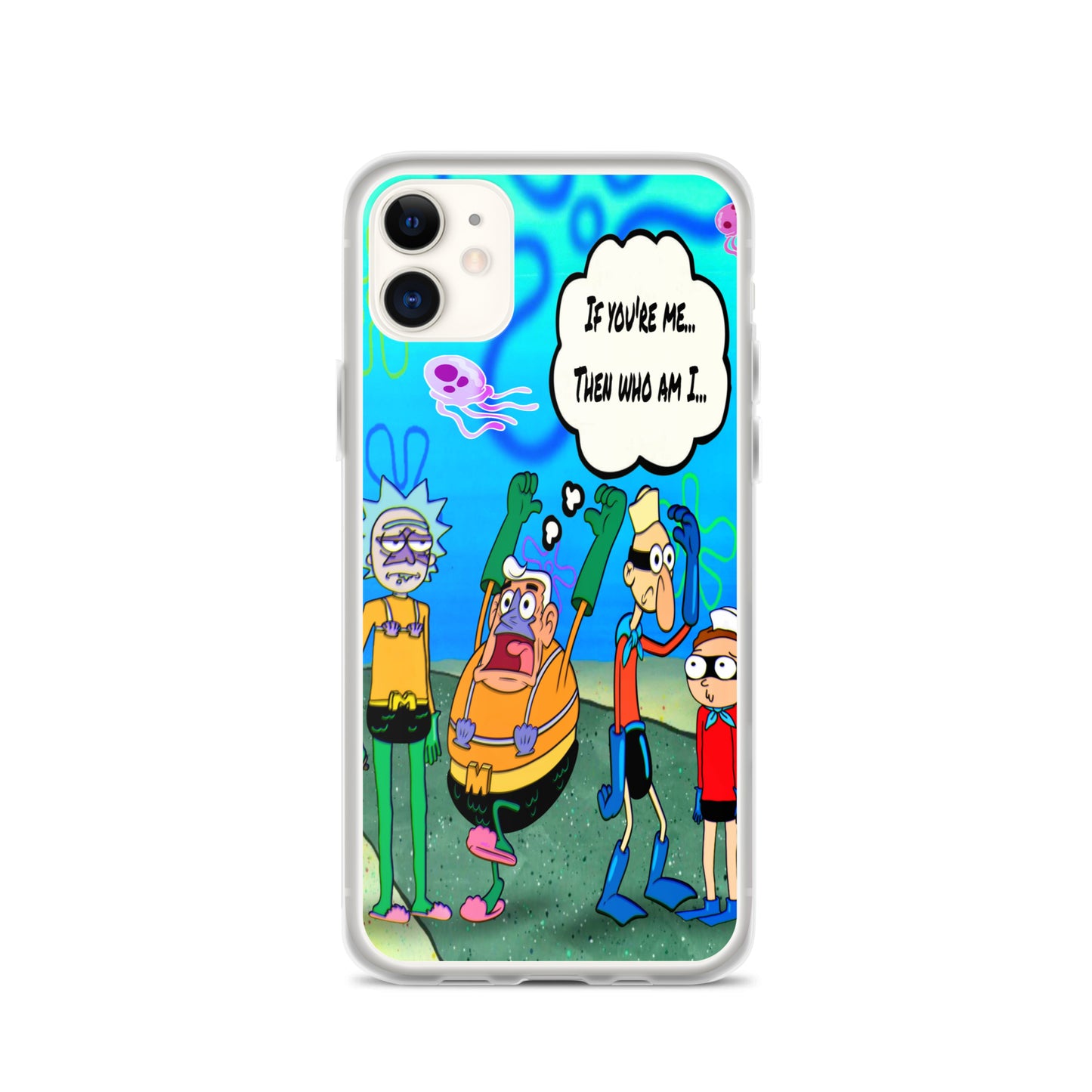 Designer Rick and Morty iPhone® Clear Case | Available for most iPhone® models | Wireless Charging Compatible