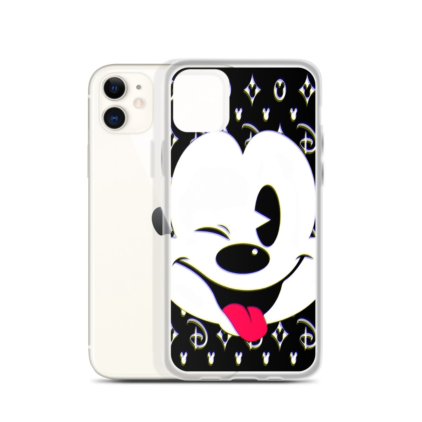 Designer Mickey-Mouse iPhone® Clear Case | Available for most iPhone® models | Wireless Charging Compatible