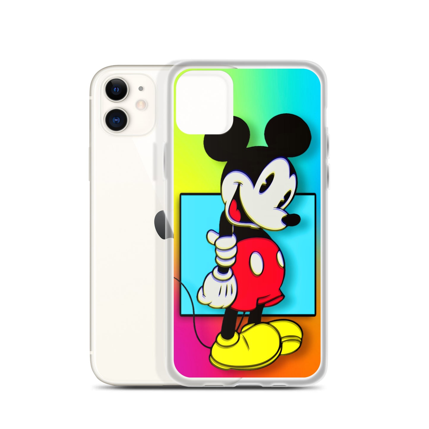 Designer Mickey-Mouse iPhone® Clear Case | Available for most iPhone® models | Wireless Charging Compatible