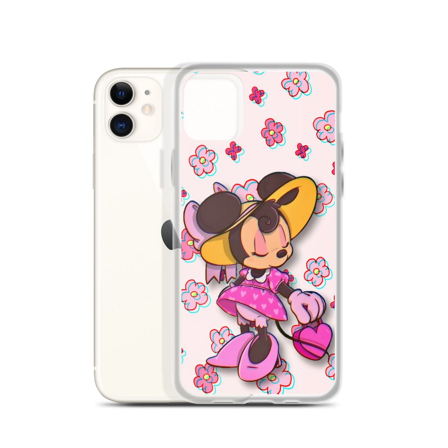 Designer Minnie-Mouse iPhone® Clear Case | Available for most iPhone® models | Wireless Charging Compatible