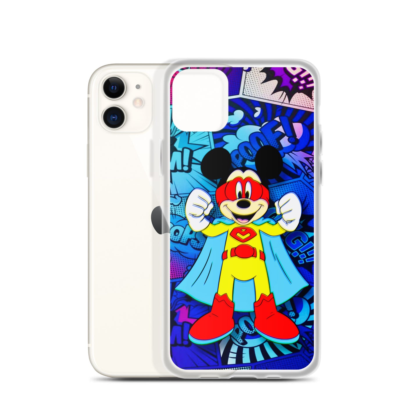 Designer Mickey-Mouse iPhone® Clear Case | Available for most iPhone® models | Wireless Charging Compatible