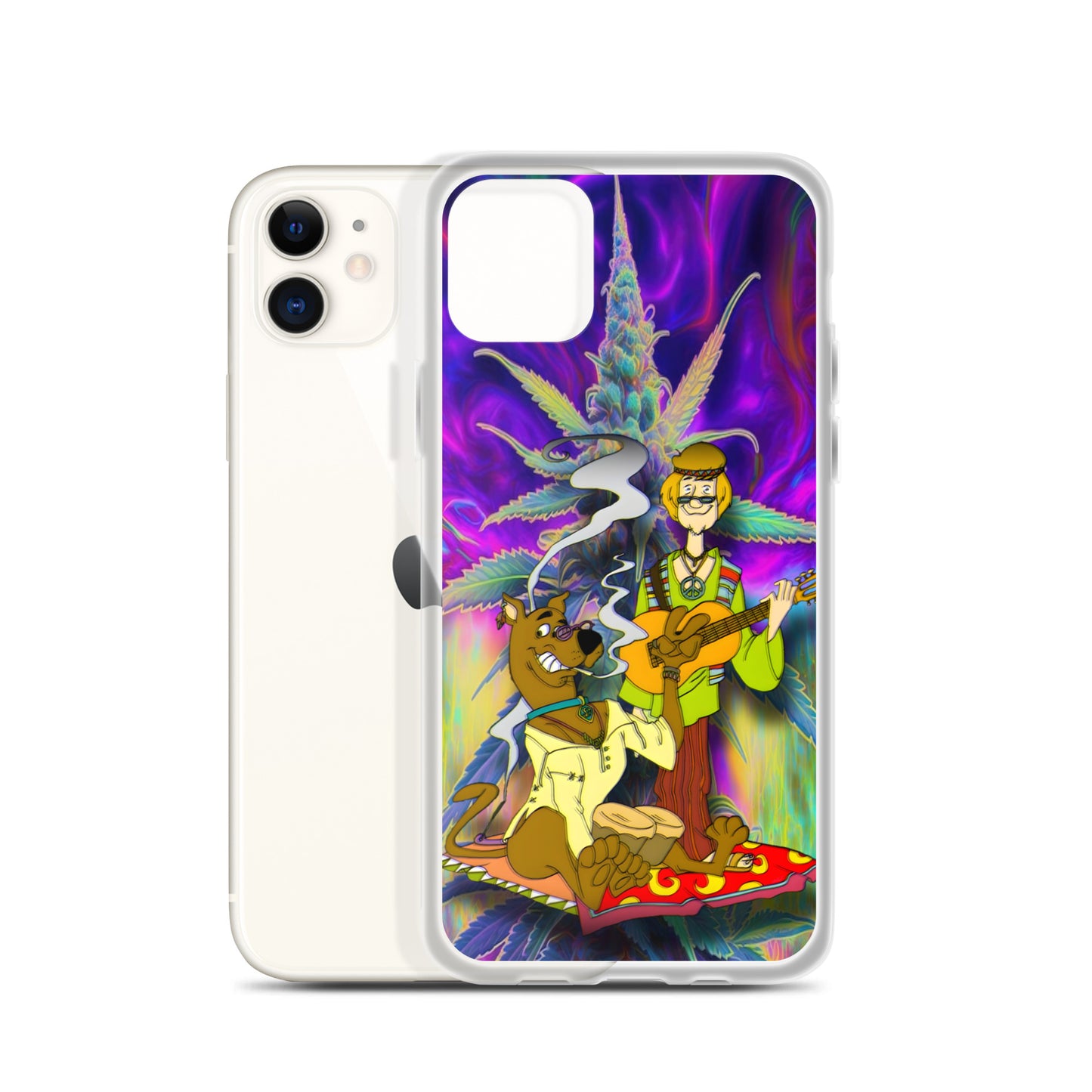 Designer Scooby-Doo and Shaggy iPhone® Clear Case | Available for most iPhone® models | Wireless Charging Compatible