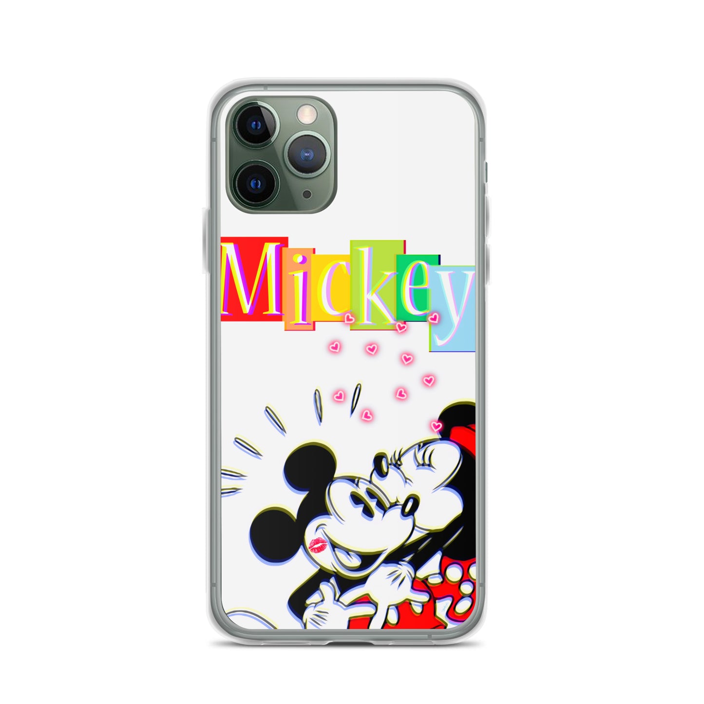 Designer Mickey-Mouse and Minnie-Mouse iPhone® Clear Case | Available for most iPhone® models | Wireless Charging Compatible