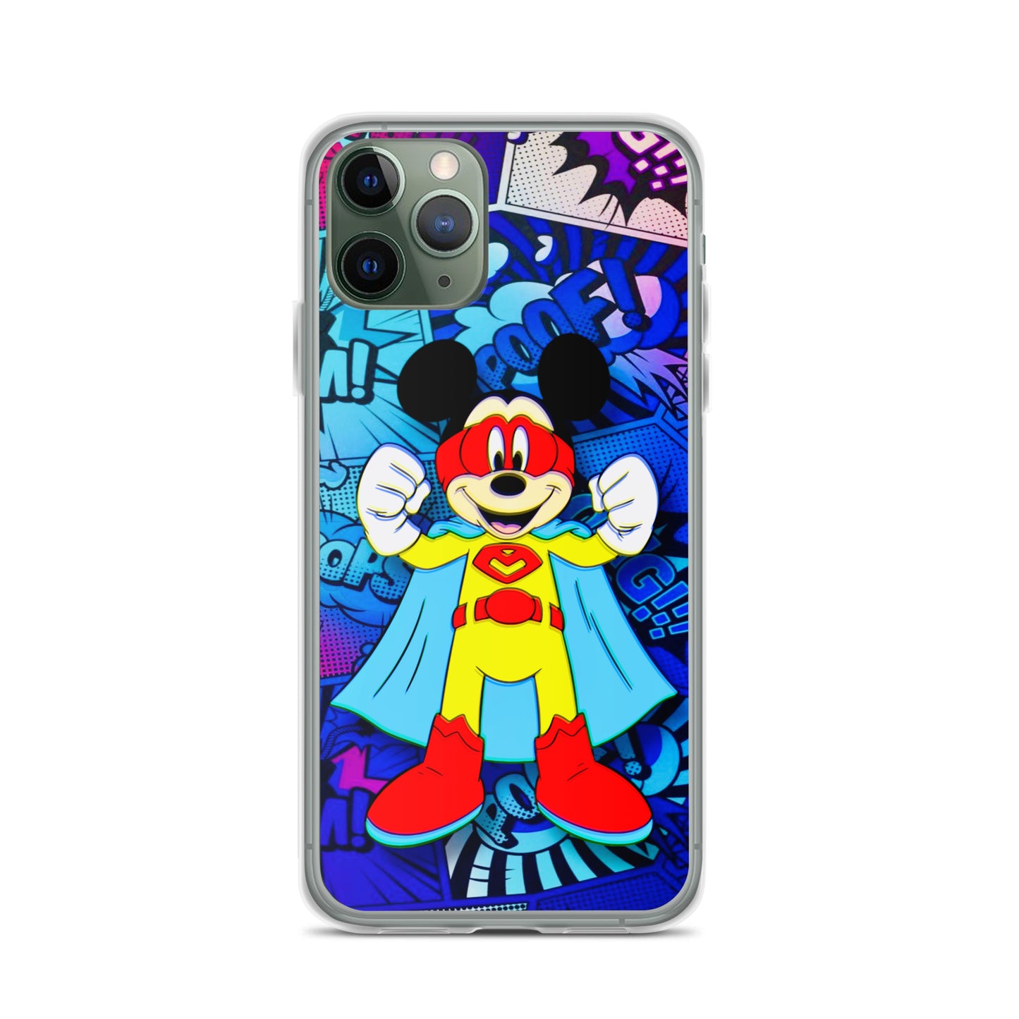 Designer Mickey-Mouse iPhone® Clear Case | Available for most iPhone® models | Wireless Charging Compatible