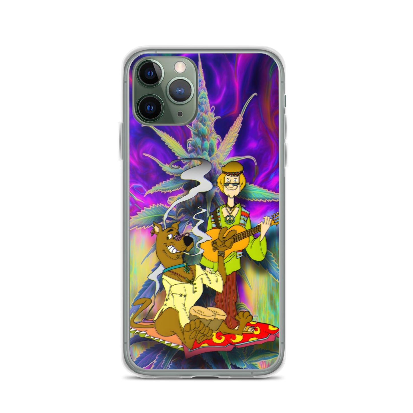 Designer Scooby-Doo and Shaggy iPhone® Clear Case | Available for most iPhone® models | Wireless Charging Compatible