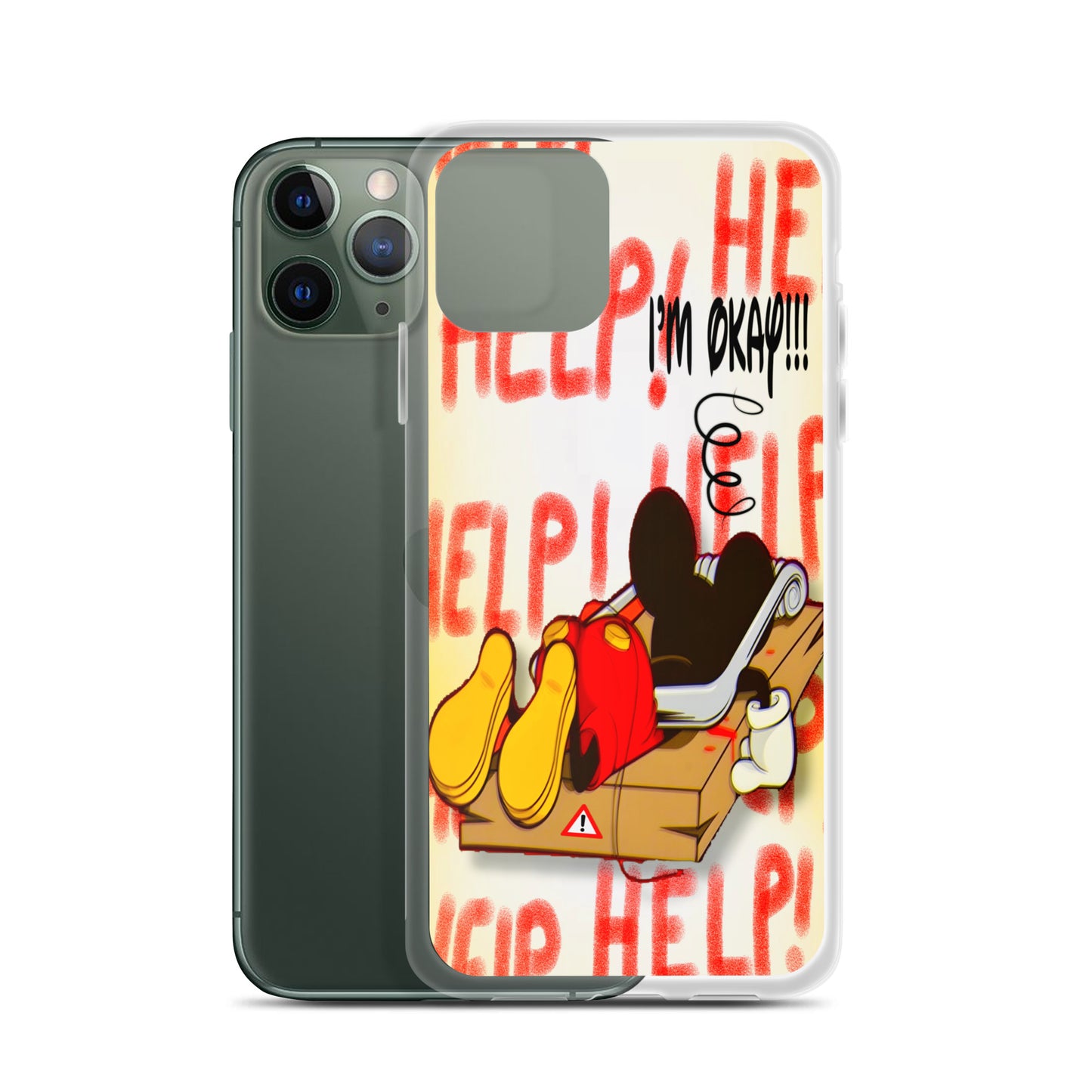 Designer Mickey-Mouse iPhone® Clear Case | Available for most iPhone® models | Wireless Charging Compatible