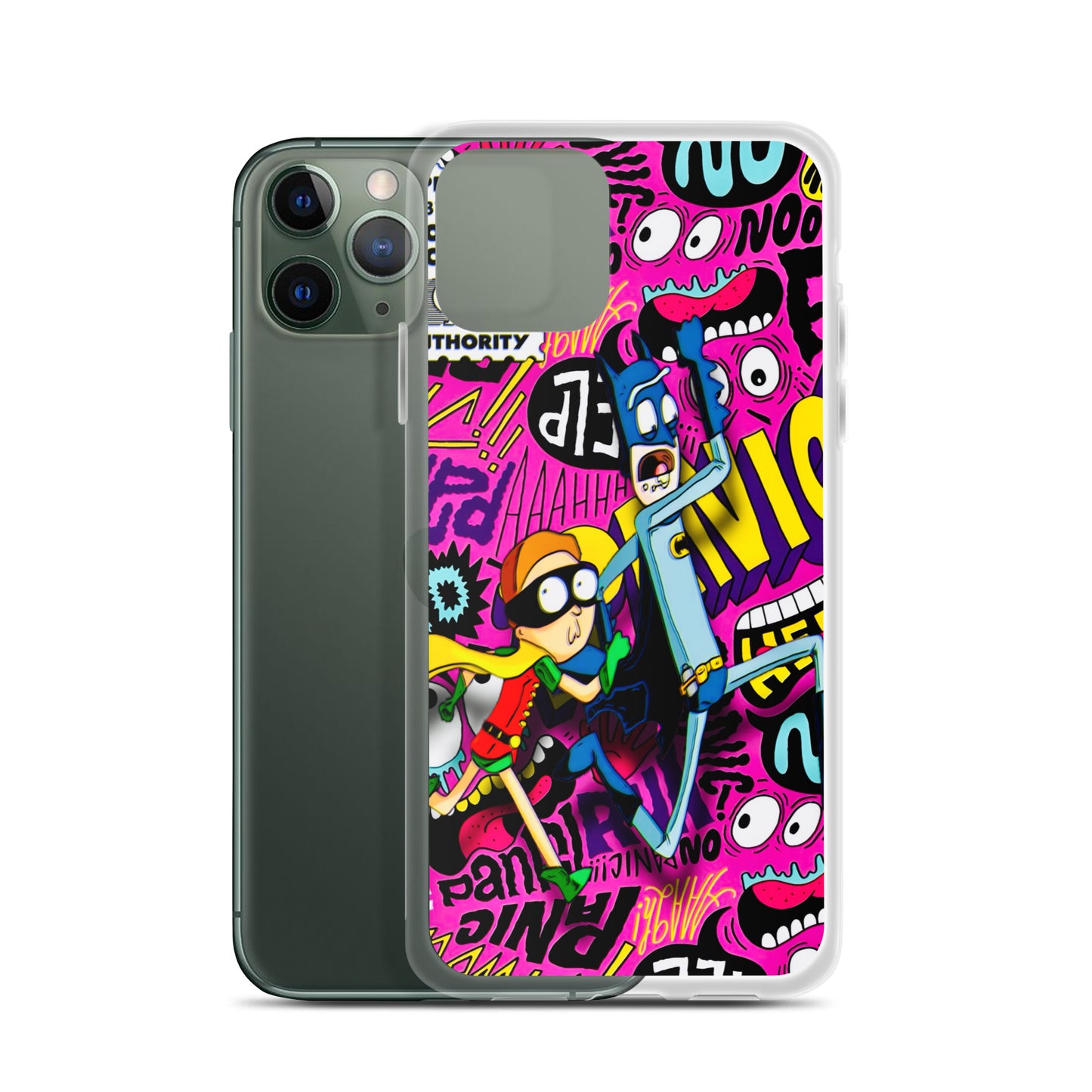 Designer Rick and Morty iPhone® Clear Case | Available for most iPhone® models | Wireless Charging Compatible