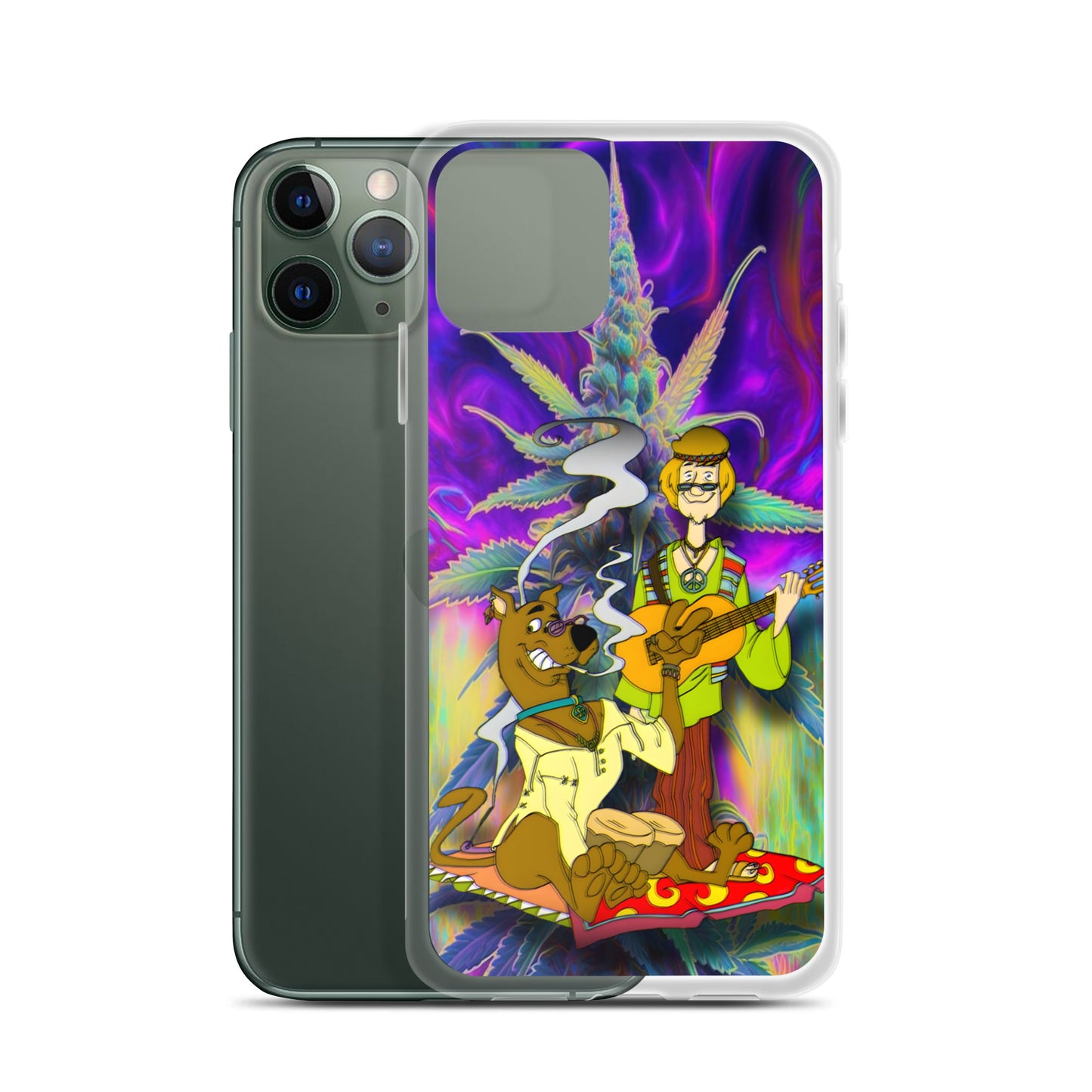 Designer Scooby-Doo and Shaggy iPhone® Clear Case | Available for most iPhone® models | Wireless Charging Compatible