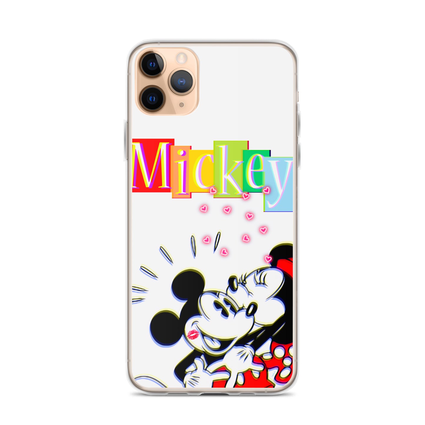 Designer Mickey-Mouse and Minnie-Mouse iPhone® Clear Case | Available for most iPhone® models | Wireless Charging Compatible