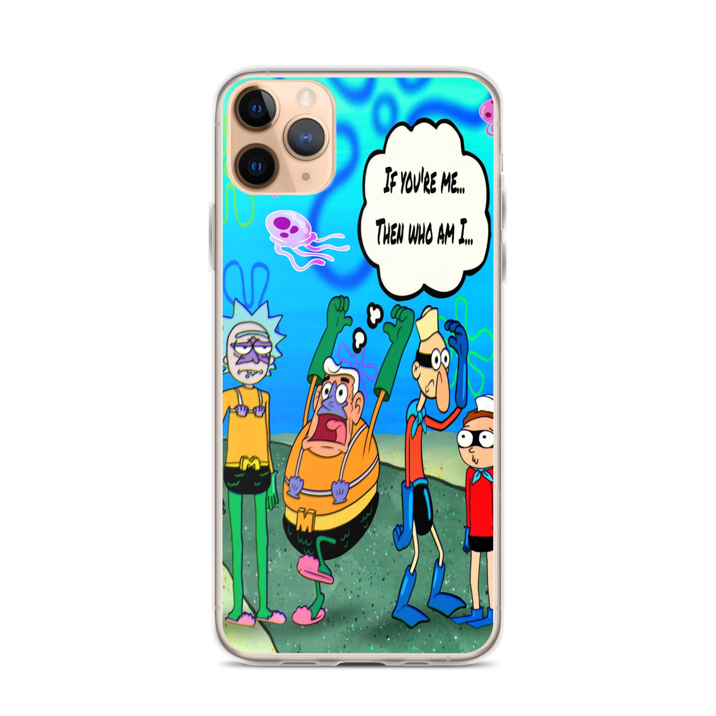 Designer Rick and Morty iPhone® Clear Case | Available for most iPhone® models | Wireless Charging Compatible