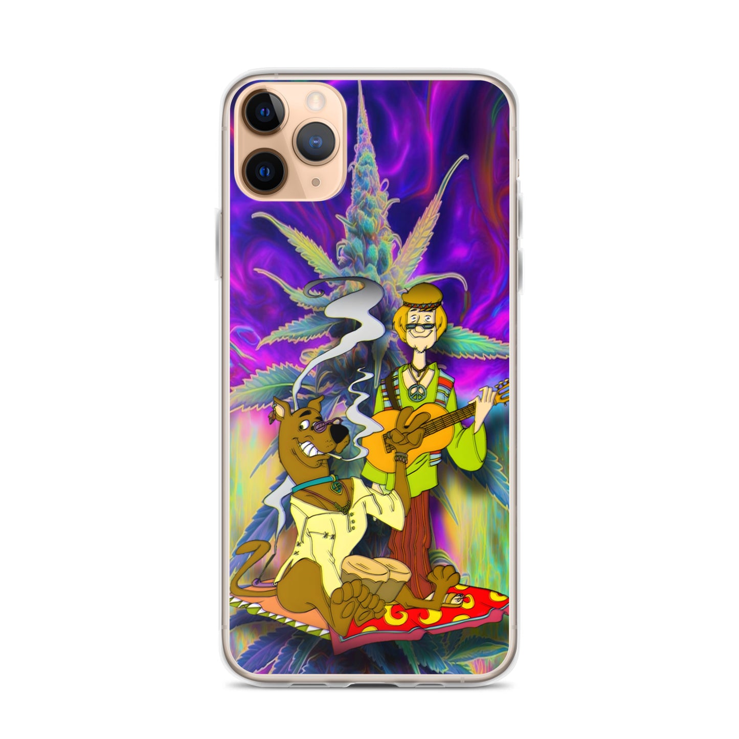 Designer Scooby-Doo and Shaggy iPhone® Clear Case | Available for most iPhone® models | Wireless Charging Compatible