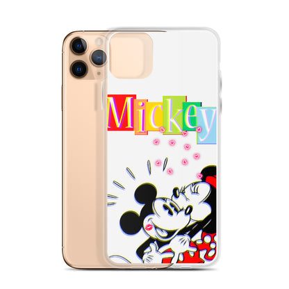 Designer Mickey-Mouse and Minnie-Mouse iPhone® Clear Case | Available for most iPhone® models | Wireless Charging Compatible