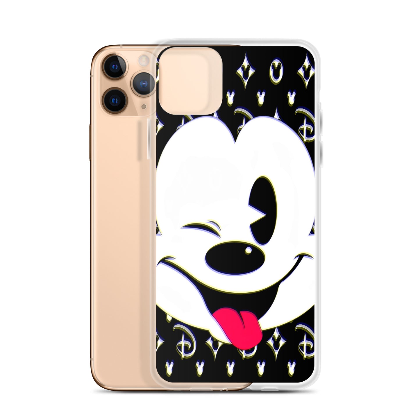 Designer Mickey-Mouse iPhone® Clear Case | Available for most iPhone® models | Wireless Charging Compatible