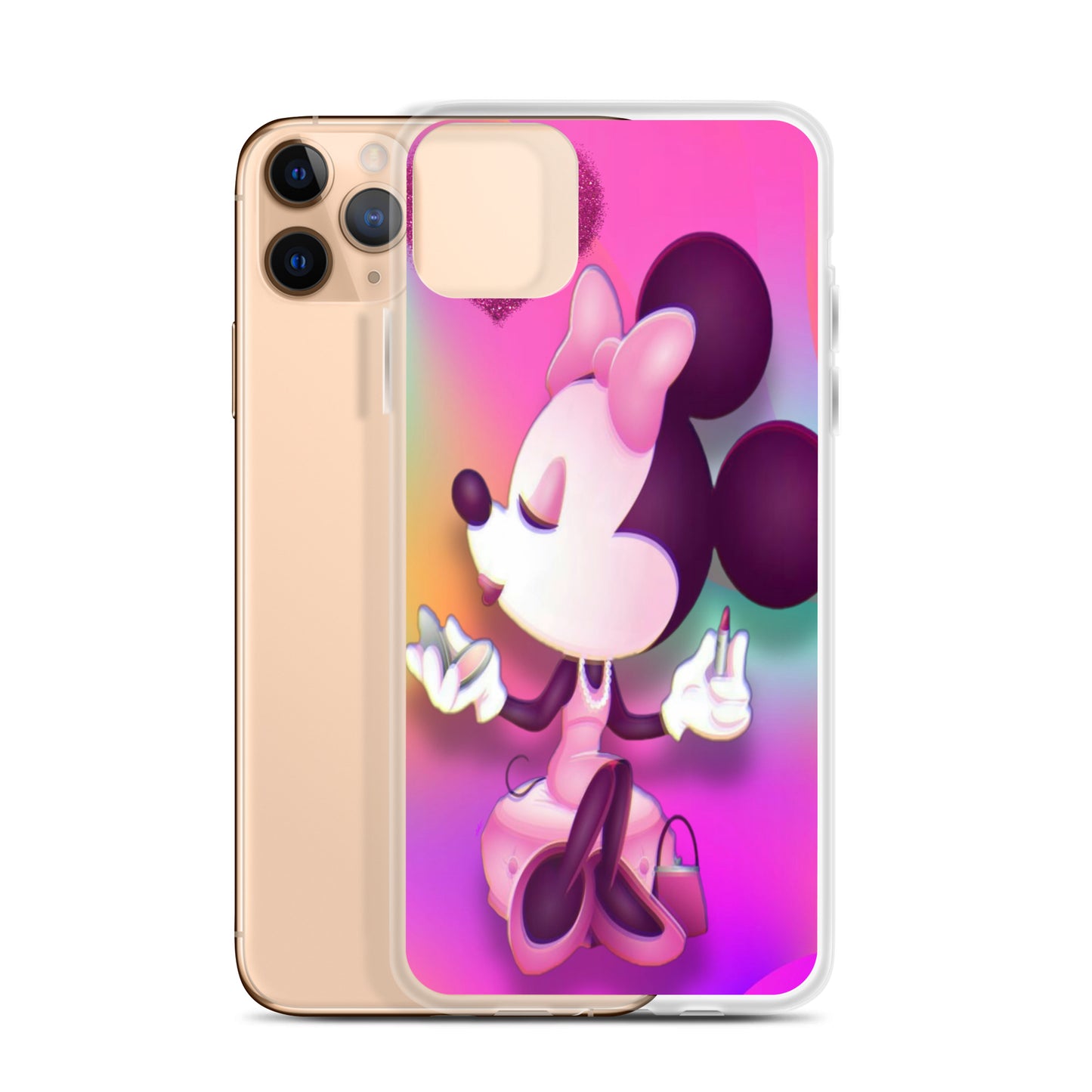 Designer Minnie-Mouse iPhone® Clear Case | Available for most iPhone® models | Wireless Charging Compatible