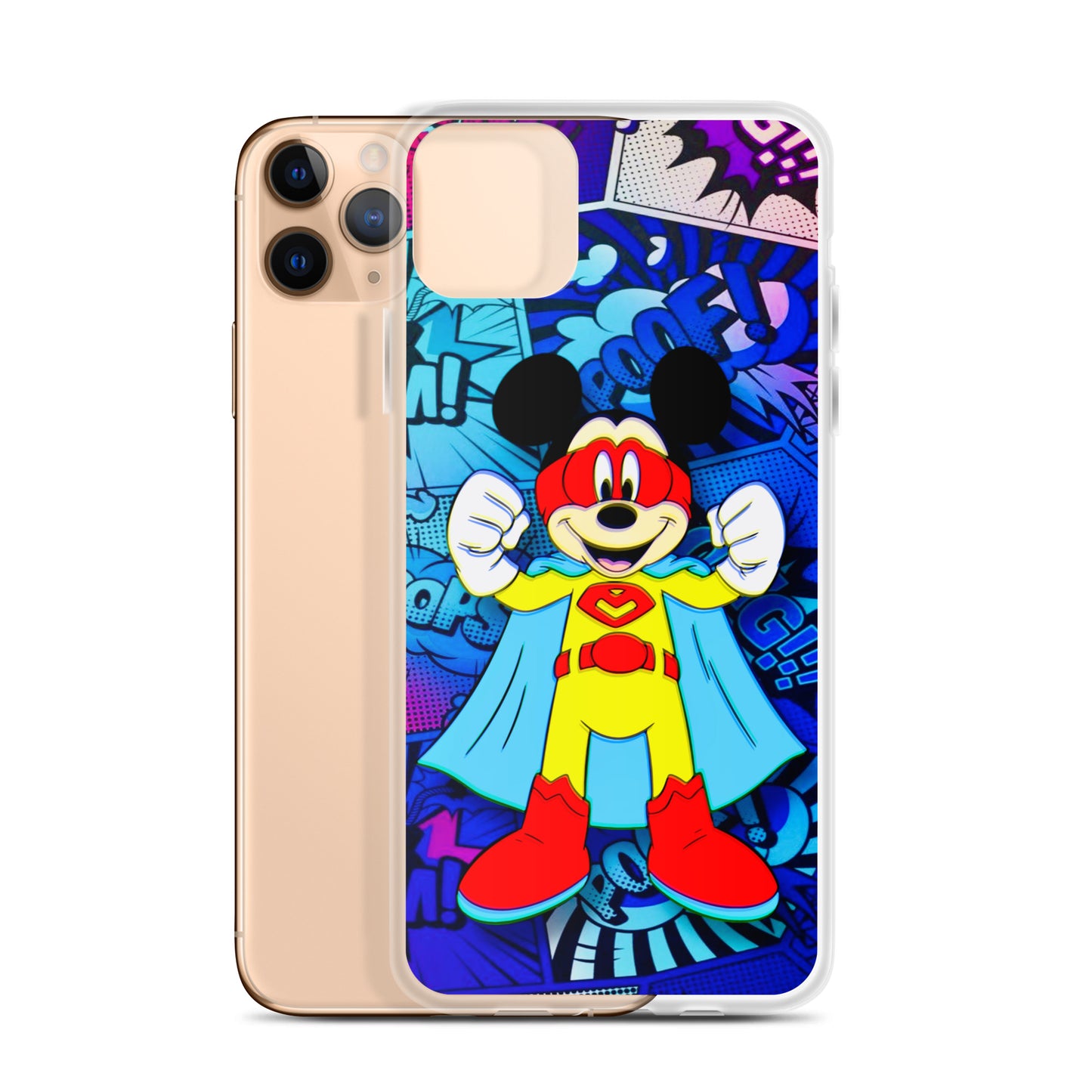 Designer Mickey-Mouse iPhone® Clear Case | Available for most iPhone® models | Wireless Charging Compatible