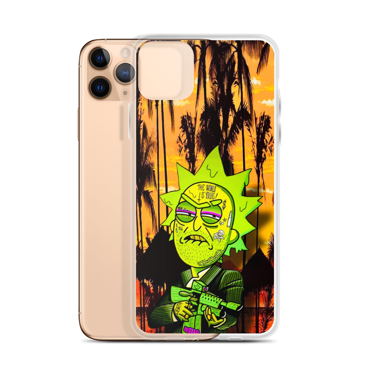 Designer Rick and Morty iPhone® Clear Case | Available for most iPhone® models | Wireless Charging Compatible