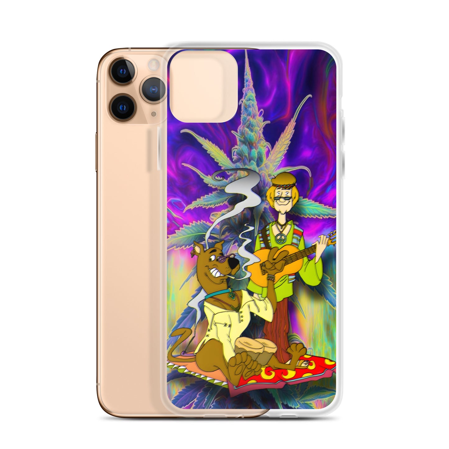 Designer Scooby-Doo and Shaggy iPhone® Clear Case | Available for most iPhone® models | Wireless Charging Compatible