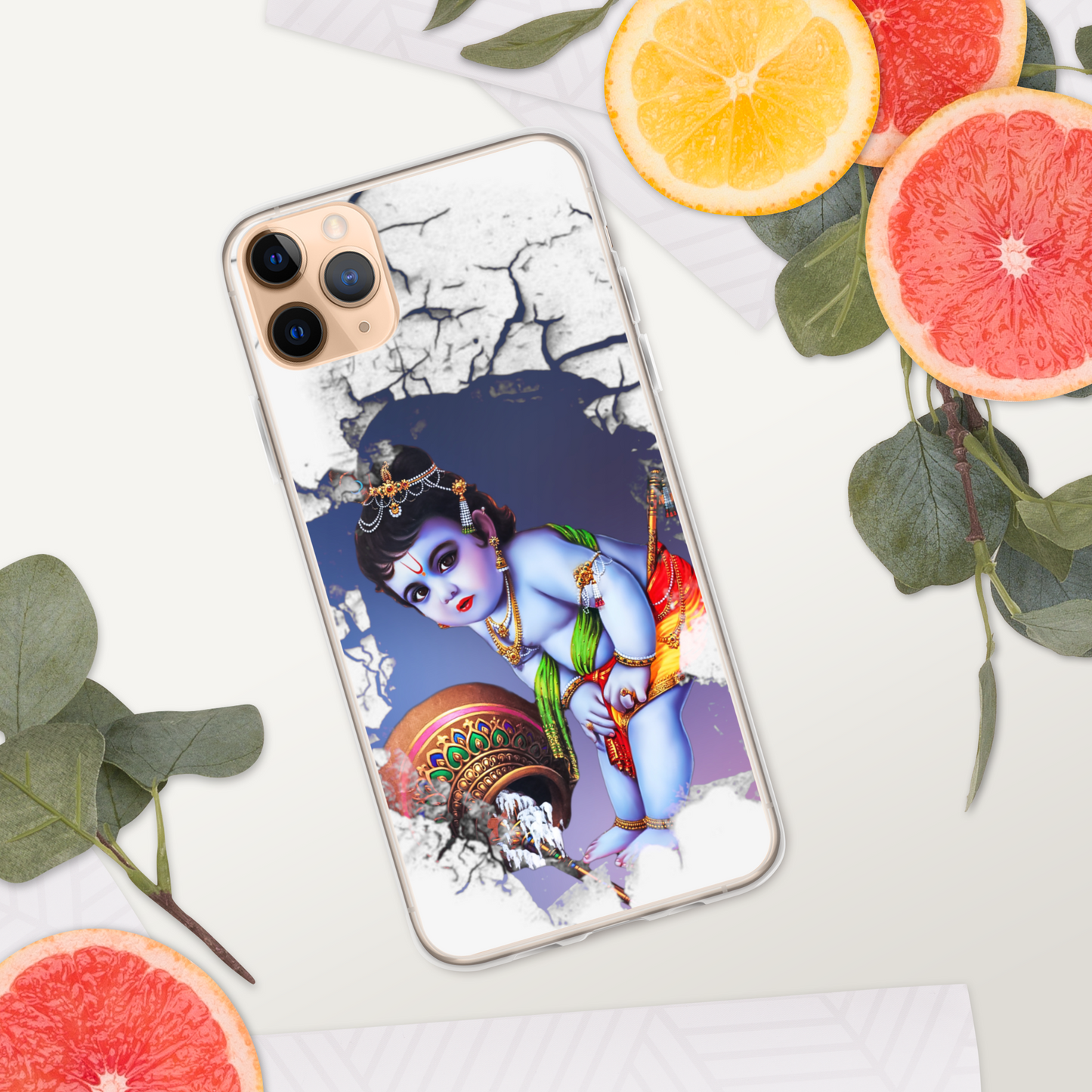 Baby Krishna iPhone® Clear Case | Available for most iPhone® models | Wireless Charging Compatible