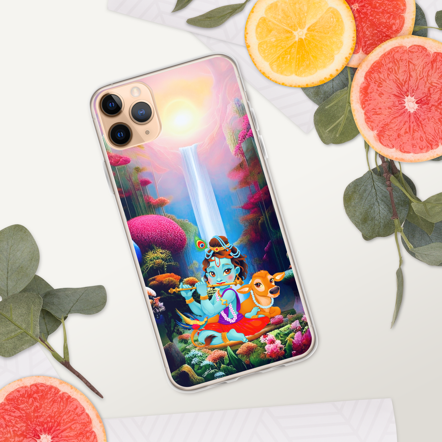 Krishna iPhone® Clear Case | Available for most iPhone® models | Wireless Charging Compatible