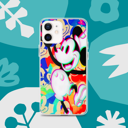 Mickey-Mouse iPhone® Clear Case | 3D Glitch Effect | Available for most iPhone® models | Wireless Charging Compatible