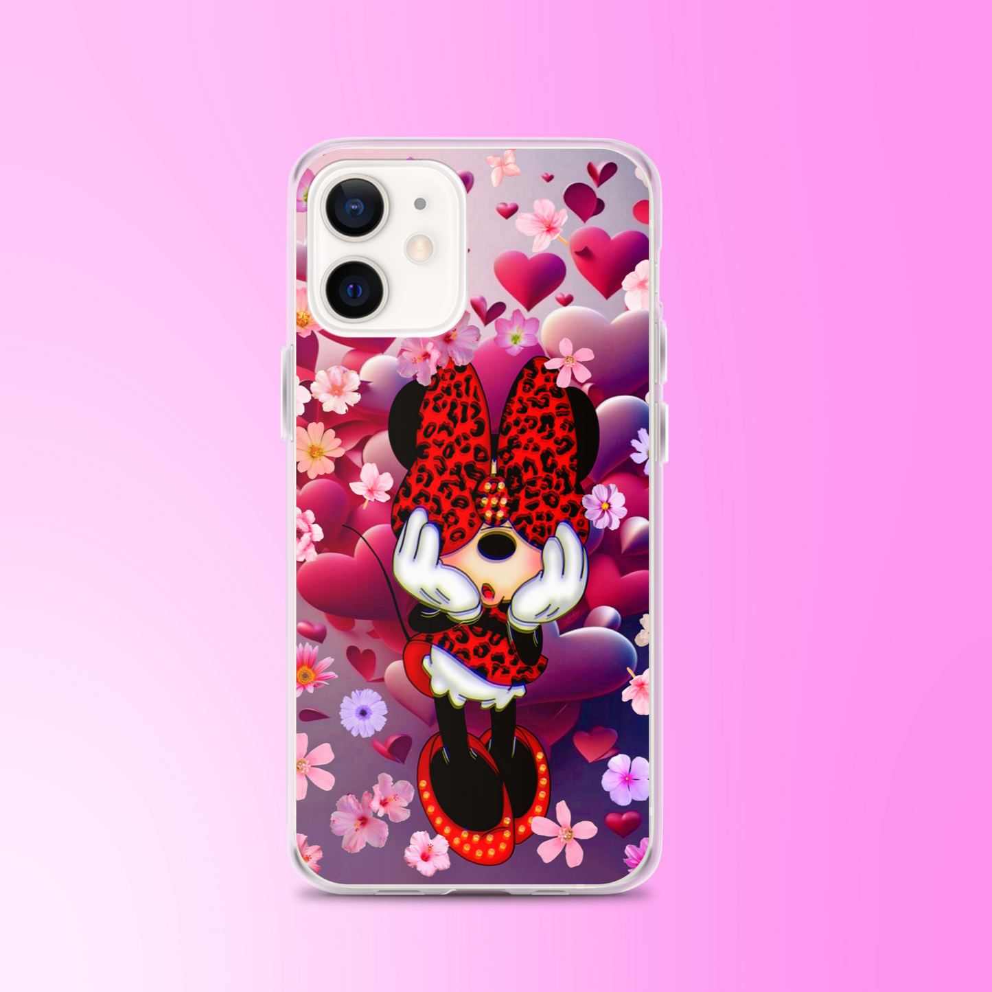 Designer Minnie-Mouse iPhone® Clear Case | Available for most iPhone® models | Wireless Charging Compatible