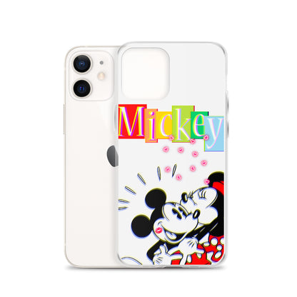 Designer Mickey-Mouse and Minnie-Mouse iPhone® Clear Case | Available for most iPhone® models | Wireless Charging Compatible