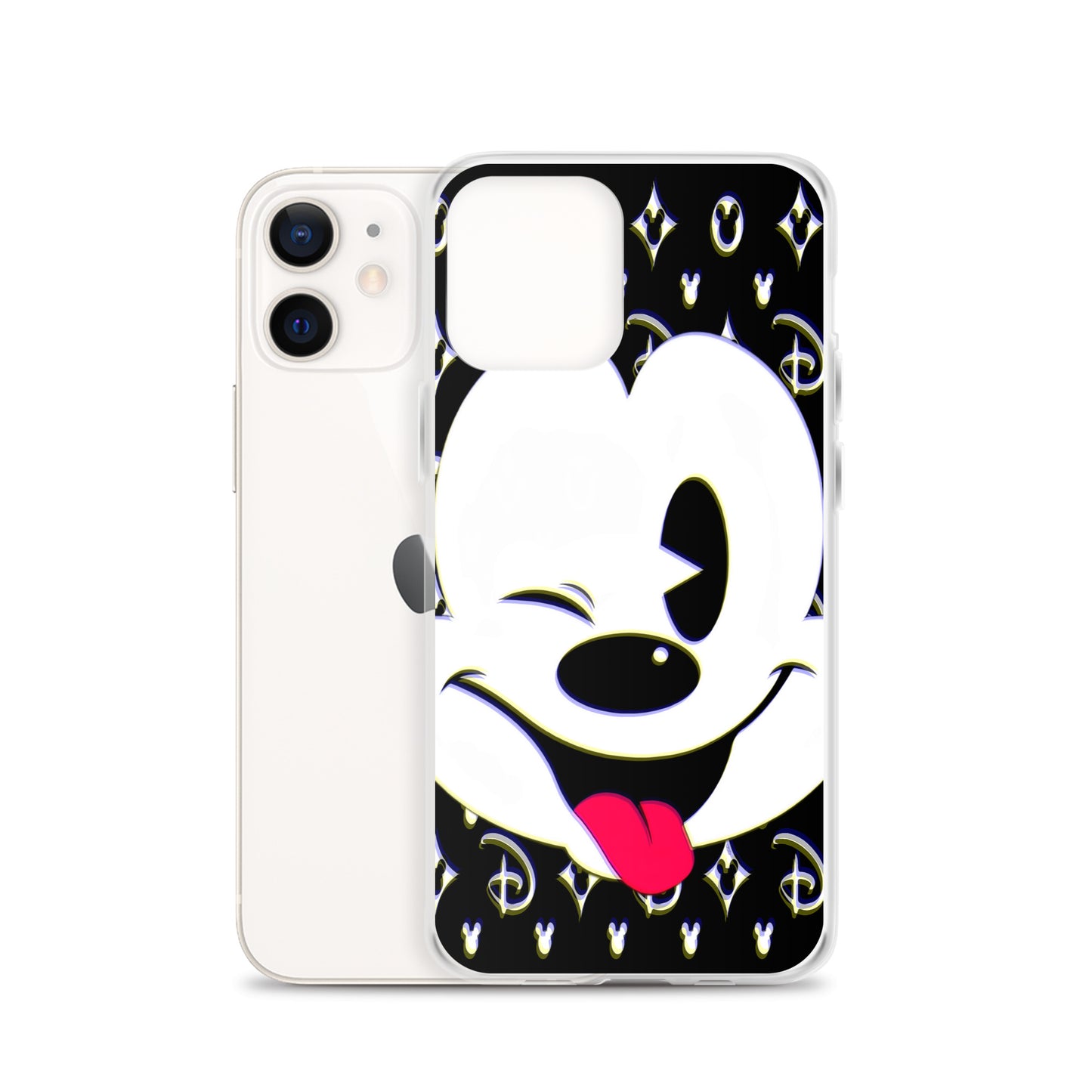 Designer Mickey-Mouse iPhone® Clear Case | Available for most iPhone® models | Wireless Charging Compatible