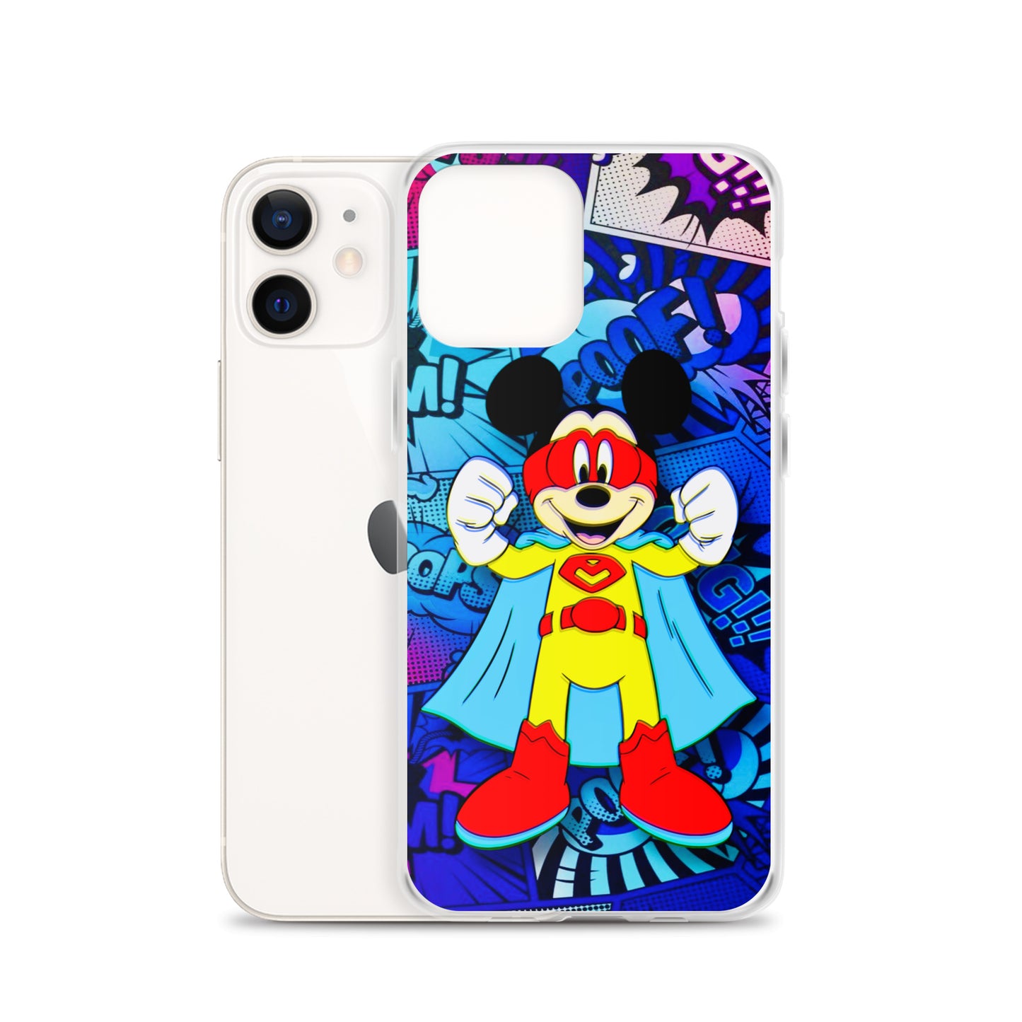 Designer Mickey-Mouse iPhone® Clear Case | Available for most iPhone® models | Wireless Charging Compatible