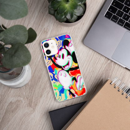 Mickey-Mouse iPhone® Clear Case | 3D Glitch Effect | Available for most iPhone® models | Wireless Charging Compatible