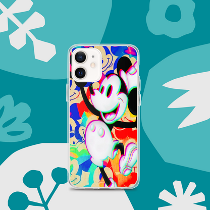 Mickey-Mouse iPhone® Clear Case | 3D Glitch Effect | Available for most iPhone® models | Wireless Charging Compatible